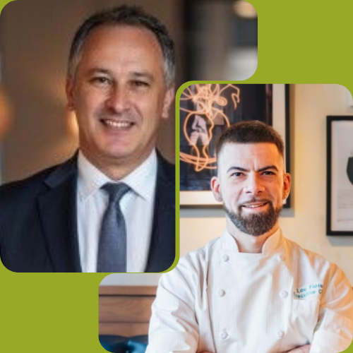 Chef Scott Miller and Lou Fiore”
         width=